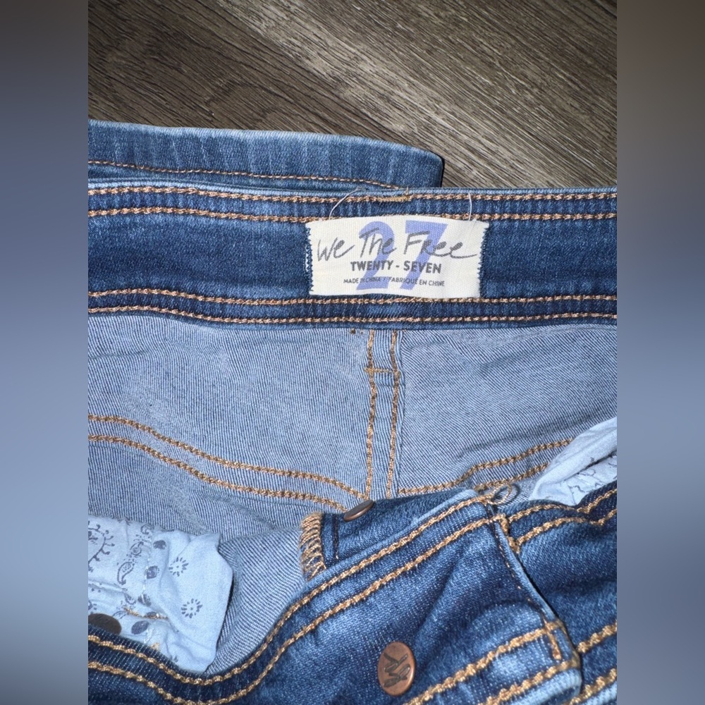 We The Free Free People Women’s Button Fly Flare Jeans Size 27 - Picture 7 of 8